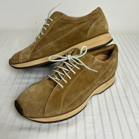 Rockport Mens Sneakers Shoes Suede Tan US Sz 9W - Picture 1 of 14